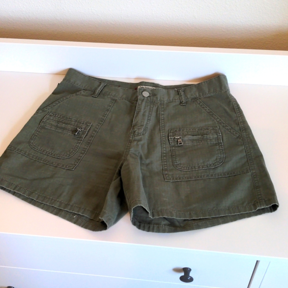 Ralph Lauren| Forest Green Shorts with Pockets and Metal Hardware Size 6